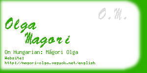 olga magori business card