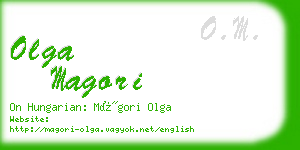 olga magori business card